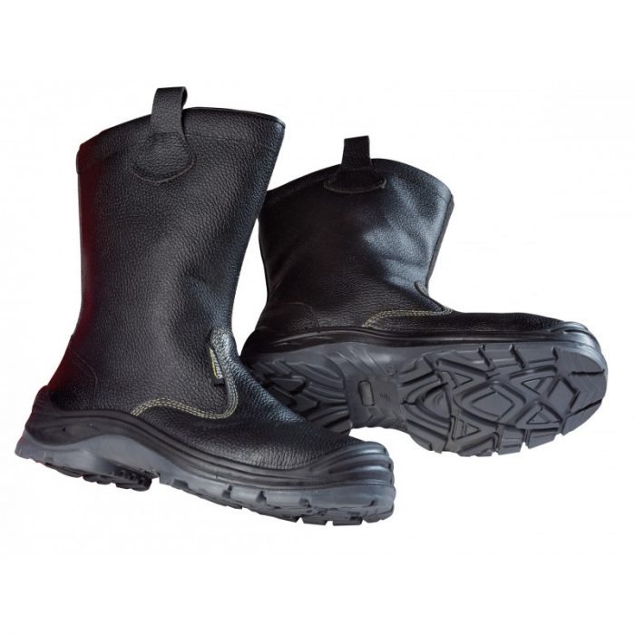 BOTTE HIVER Fourrée CUIR NOIR S3 SRC "BREME" – Image 2
